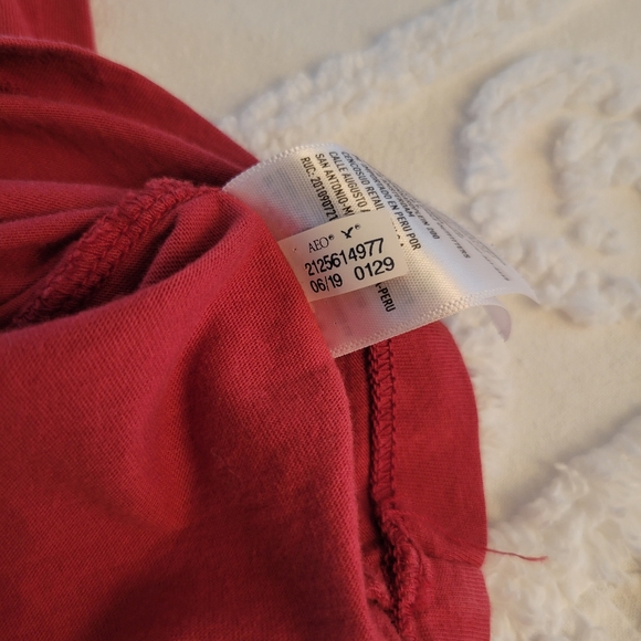 Mens Short Sleeve T-shirt American Eagle Red Large - Picture 5 of 7